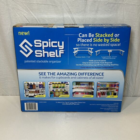 Spicy Shelf Patented Stackable Organizer Spice Rack Brand New Sealed Box - Picture 2 of 3